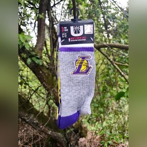 LA Lakers Men's Crew Socks.